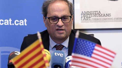 El president Torra en Estados Unidos. (LENIN NOLLY | EFE)