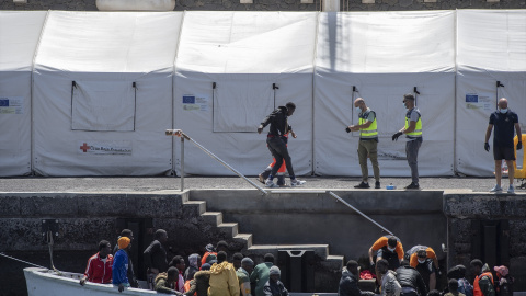 Llegada de un cayuco con migrantes a El Hierro, a 10 de septiembre de 2024