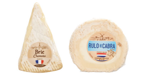 Queso Brie y rulo de cabra afectados.