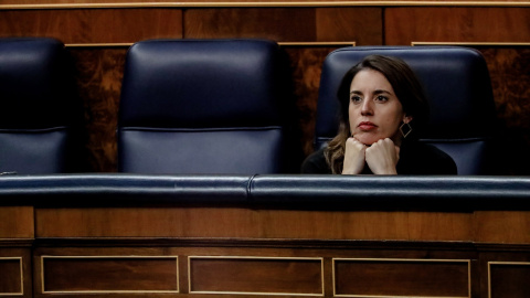 Irene Montero, ministra de Igualdad, durante una sesión plenaria en el Congreso de los Diputados