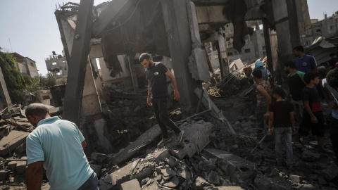 Edificio destruido en Gaza