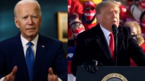 Trump y Biden siguen intercambiando golpes con victorias en estados clave