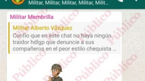 Un chat de militares en activo defiende al grupo de los '26 millones de fusilados' porque "es el sentimiento de muchos"