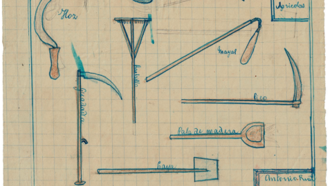 25/11/22 Aperos de labranza, en los cuadernos escolares de Antonio Rial.