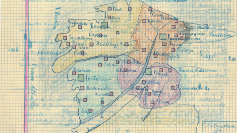 25/11/22 Mapa político de Galicia, en los cuadernos de Antonio Rial.