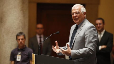 El ministro de Exteriores, Josep Borrell, durante un acto./  EDUARDO PARRA (Europa Press)