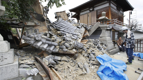 Imagen de daños ocasionados por el seísmo en Osaka (Tokio). REUTERS