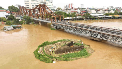 Una zona afectada por inundaciones en Hanoi, Vietnam, a 12 de septiembre de 2024.