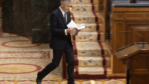 El ministro del Interior, Fernando Grande-Marlaska, durante una sesión plenaria en el Congreso de los Diputados.