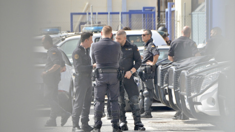 Agentes de la Guardia Civil en la frontera del Tarajal, a 15 de septiembre de 2024.