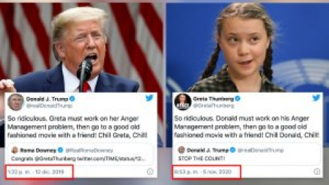 "Relájate, Donald, relájate": Greta Thunberg se la devuelve a Donald Trump casi un año después