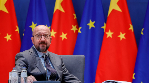 El presidente del Consejo Europeo, Charles Michel, en el edificio del Consejo Europeo en Bruselas, Bélgica, en una imagen de archivo de 1 de enero de 2022.