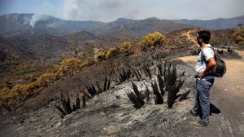 El incendio en Sierra Bermeja sigue vivo y quema ya 7.400 hectáreas, obligando a evacuar a 1.600 personas