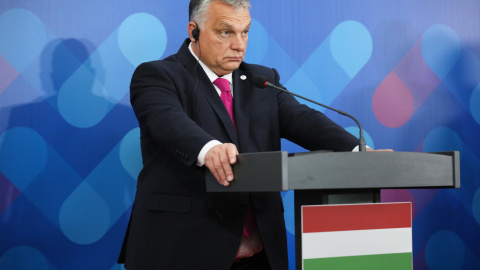 El primer ministro de Hungría, Viktor Orbán, tras una conferencia en Kosice, Eslovaquia, a 24 de noviembre de 2022.