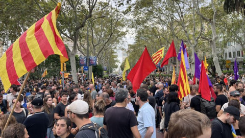 L'inici de la manifestació de l'esquerra independentista.