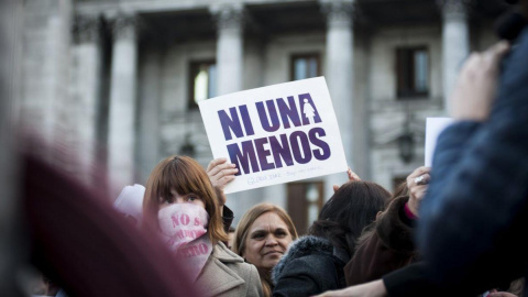 Imagen de archivo de una manifestación contra la violencia de género.