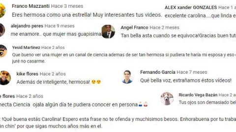 Comentarios sexistas disfrazados en halagos que reciben las youtubers.