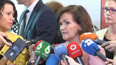 La vicepresidenta espanyola en funcions, Carmen Calvo.