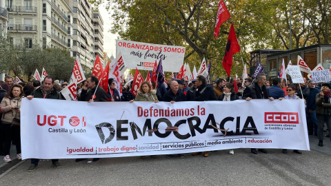 Manifestación por la democracia y contra Vox en Castilla y León.