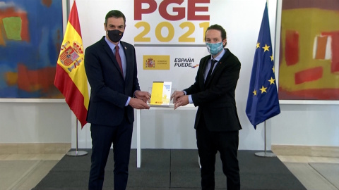 Pedro Sánchez y Pablo Iglesias presentan los nuevos PGE