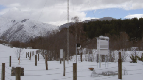 Estación meteorológica del Clot de la Llança, en el Pirineo catalán.