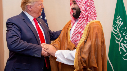 Mohammad bin Salman junto a Donald Trump.