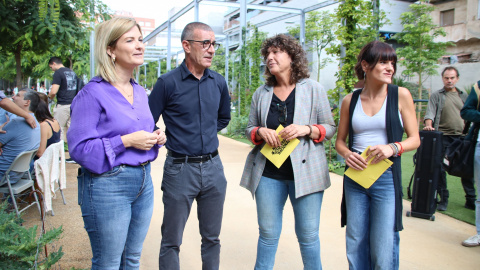 Raquel Sans, Xavier Godàs, Teresa Jordà i Alba Camps, de la candidatura Nova Esquerra Nacional.