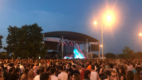 Ambiente en el recinto habilitado para las fiestas.