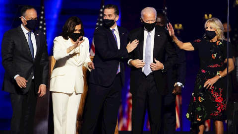 Joe Biden celebra la victoria en las elecciones presidenciales de EEUU.