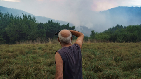 07/09/2021 El fuego está devastando la parroquia lucense de Ribas de Sil