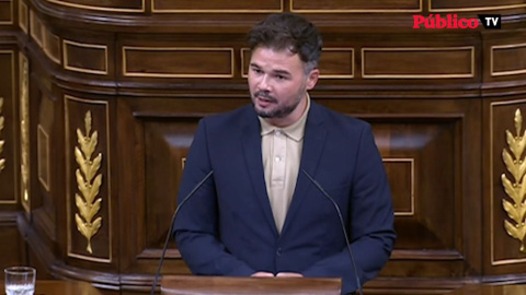 Rufián, sobre la subida de la luz: "Muchos sienten que es una estafa, y si lo parece, seguramente lo sea"