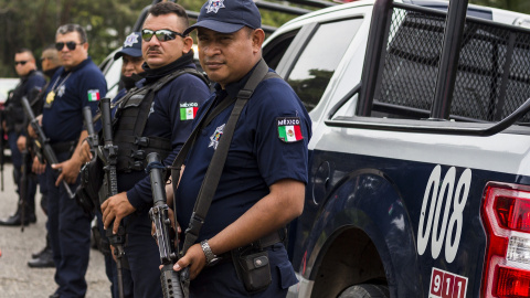 policías México foto de archivo