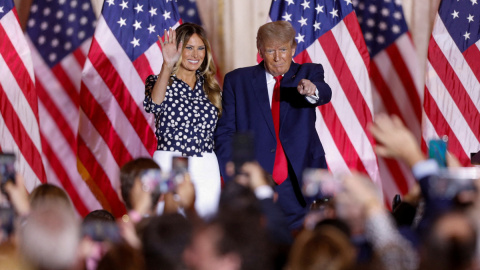 Donald Trump, durante presentación de su candidatura para 2024.