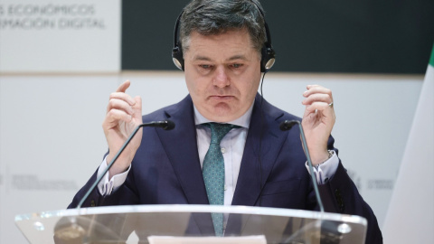 El presidente del Eurogrupo y ministro de Finanzas irlandés, Paschal Donohoe..