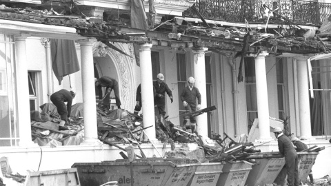 El Grand Hotel de Brighton, tras el atentado del IRA contra Margaret Thatcher.