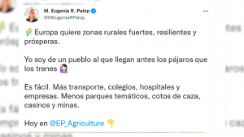 "Yo quiero que las zonas rurales sean fuertes, resilientes y prósperas": la reflexión de  María Eugenia R. Palop sobre el mundo rural en la Eurocámara