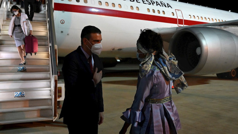 El presidente del Gobierno, Pedro Sánchez, este viernes en Senegal.