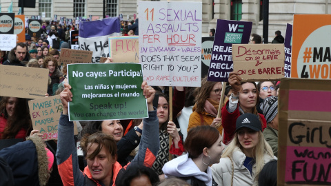 Manifestación del 8M en Londres.