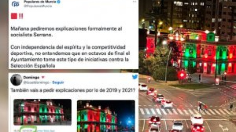 El bochornoso ridículo del PP de Murcia acusando al alcalde por los colores de Marruecos en un edificio cuando es la iluminación de todos los años