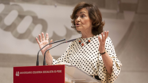 La exvicepresidenta del Gobierno y secretaria de Igualdad del PSOE, Carmen Calvo.