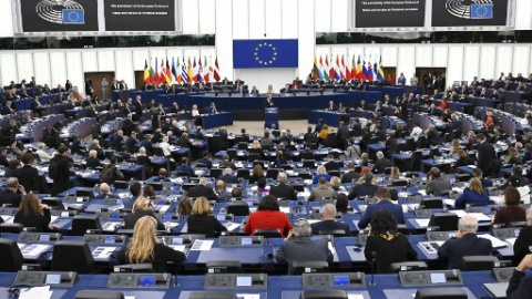 Fotografía tomada durante una sesión plenaria en el Parlamento Europeo.