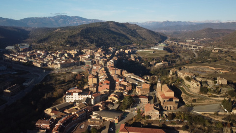 Vista aèria de Puig-reig, en una imatge d'arxiu