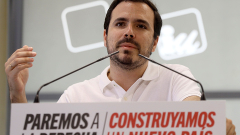 El líder de IU, Alberto Garzón, durante la primera reunión de la Coordinadora Federal del partido tras la formación del nuevo Gobierno del PSOE.EFE/Fernando Alvarado