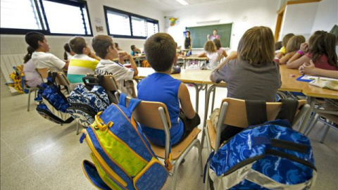 Imagen del interior del aula de un colegio. - EFE