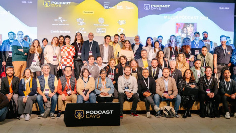 Foto de familia de una edición anterior del evento Podcast Days.