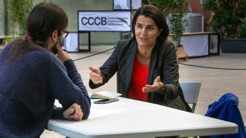 La directora del CCCB, Judit Carrera, durant l'entrevista amb 'EL QUINZE'.