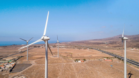 Parque Eólico San Bartolomé, en Gran Canaria, gestionado por Ecoener.