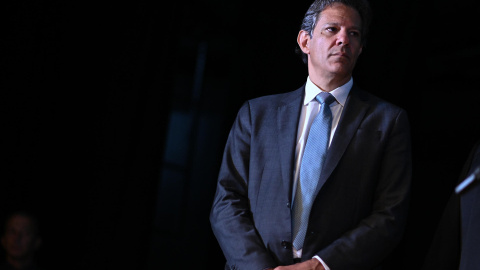 El nuevo ministro de Hacienda del Gobierno de Lula en Brasil, Fernando Haddad, durante el anuncio de su cargo en Brasilia, a 9 de diciembre de 2022.