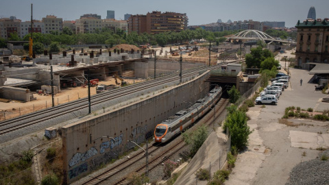 Vista general de las obras de la estación de La Sagrera, a 23 de mayo de 2022, en Barcelona, Catalunya.