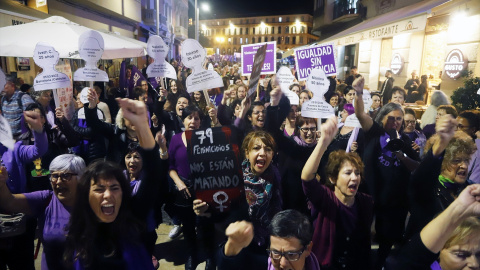 Manifestación en contra de la violencia contra las mujeres del 25 de noviembre en Málaga.